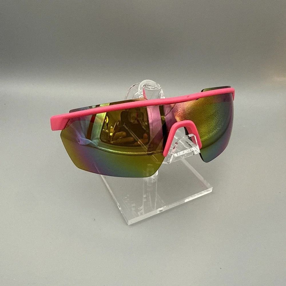 Rawlings Authentic Wrap Sunglasses Pink Frame w/Mirrored Tinted Lens